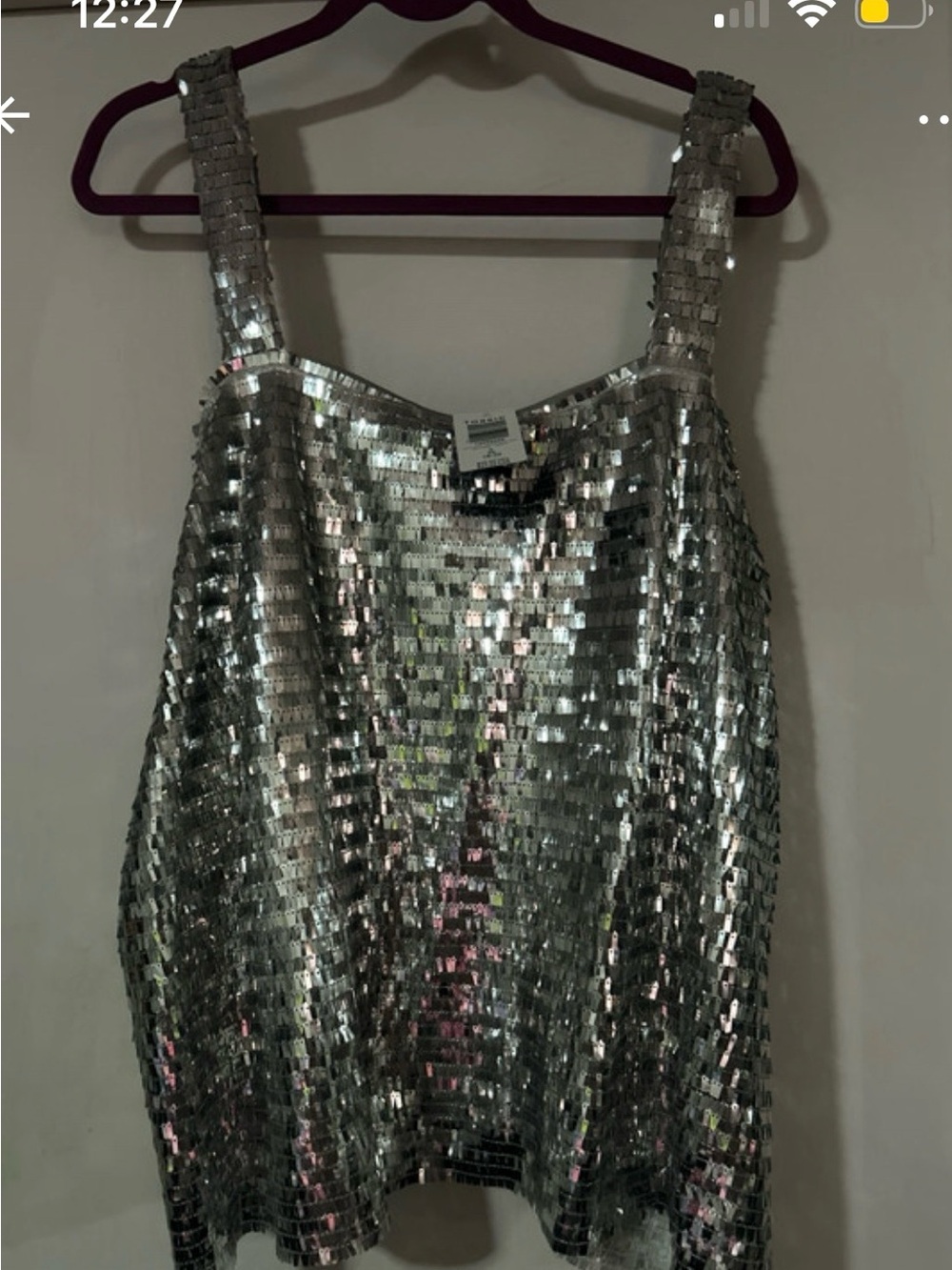 Torrid Silver Sequin Tank Top